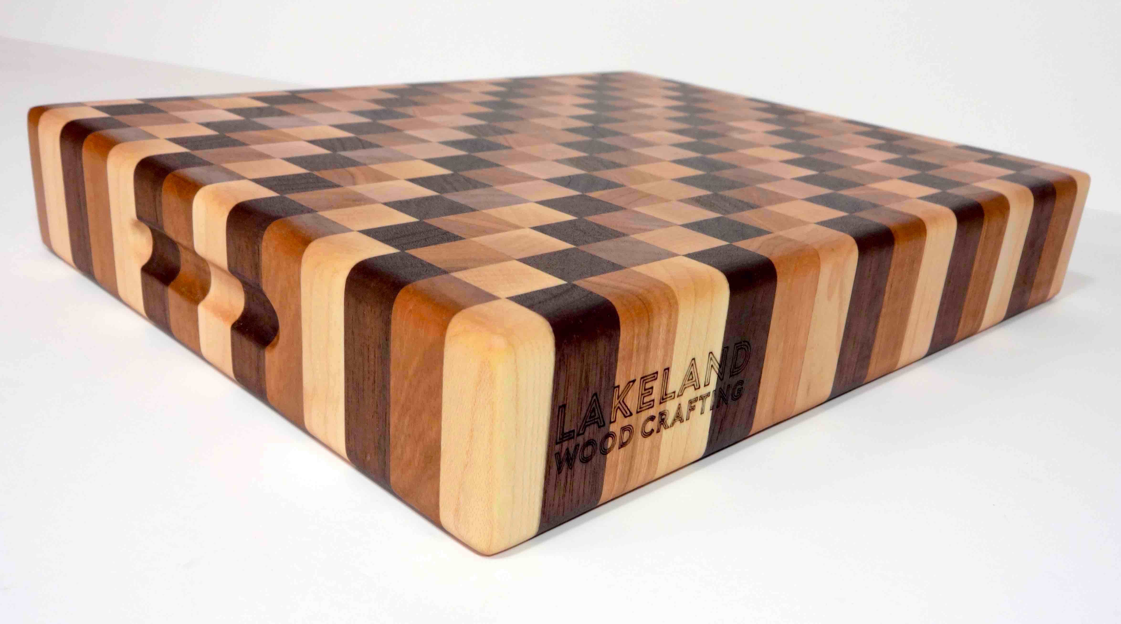 Maple And Cherry Checkerboard End Grain Cutting Board